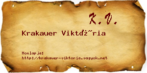 Krakauer Viktória névjegykártya